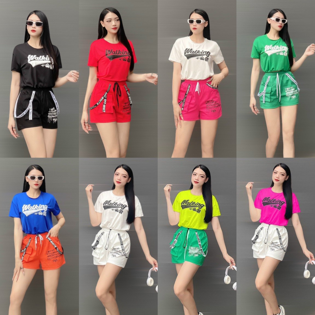Bộ áo chất thun quần kaki siêu mát tập yoga,nhảy aerobic,Zumba,dân vũ,nhảy shuffle dance,đồng phục đội nhóm nữ