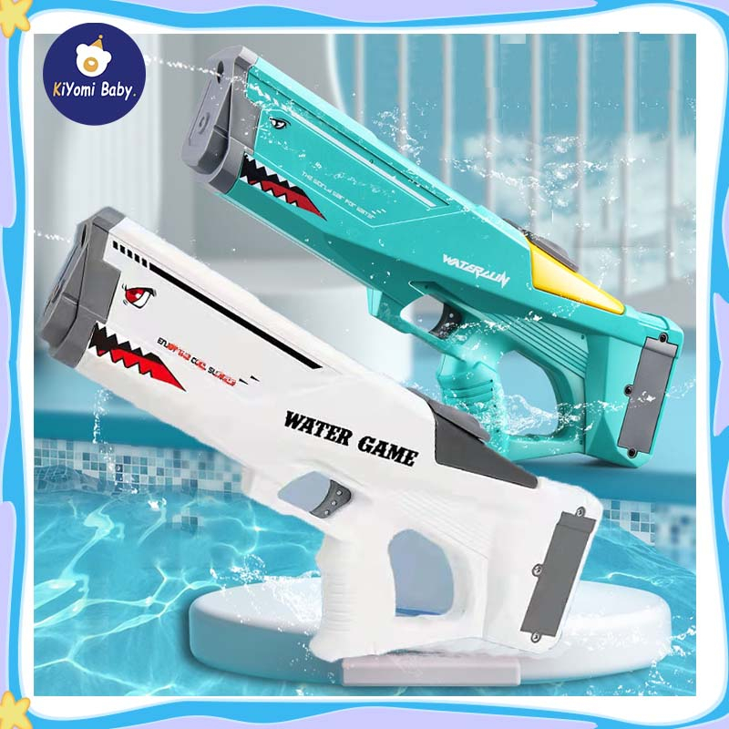 【Súng nước điện đồ chơi cá mập】Không chống thấm nước súng nước áp suất cao liên tục bắn chiến đấu