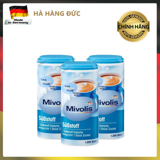 Đường ăn kiêng Mivolis - Lọ 1200 viên, dành cho người ăn kiêng, bị bệnh tiểu đường, tim mạch, ... hàng Đức
