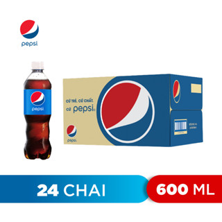 Thùng 24 Chai Nước Ngọt Có Gaz Pepsi (600ml/chai)