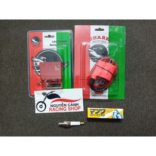Mobin shark+ ic shark+ bugi 3 chấu gắn xe sirius=combo 3 món
