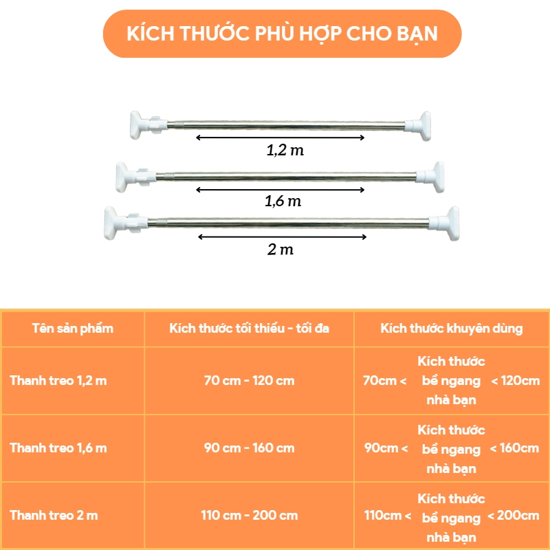 Thanh Treo Quần Áo Gắn Tường, Thanh Treo Rèm Đa Năng Thông Minh Không Cần Khoan Lỗ | BigBuy360 - bigbuy360.vn