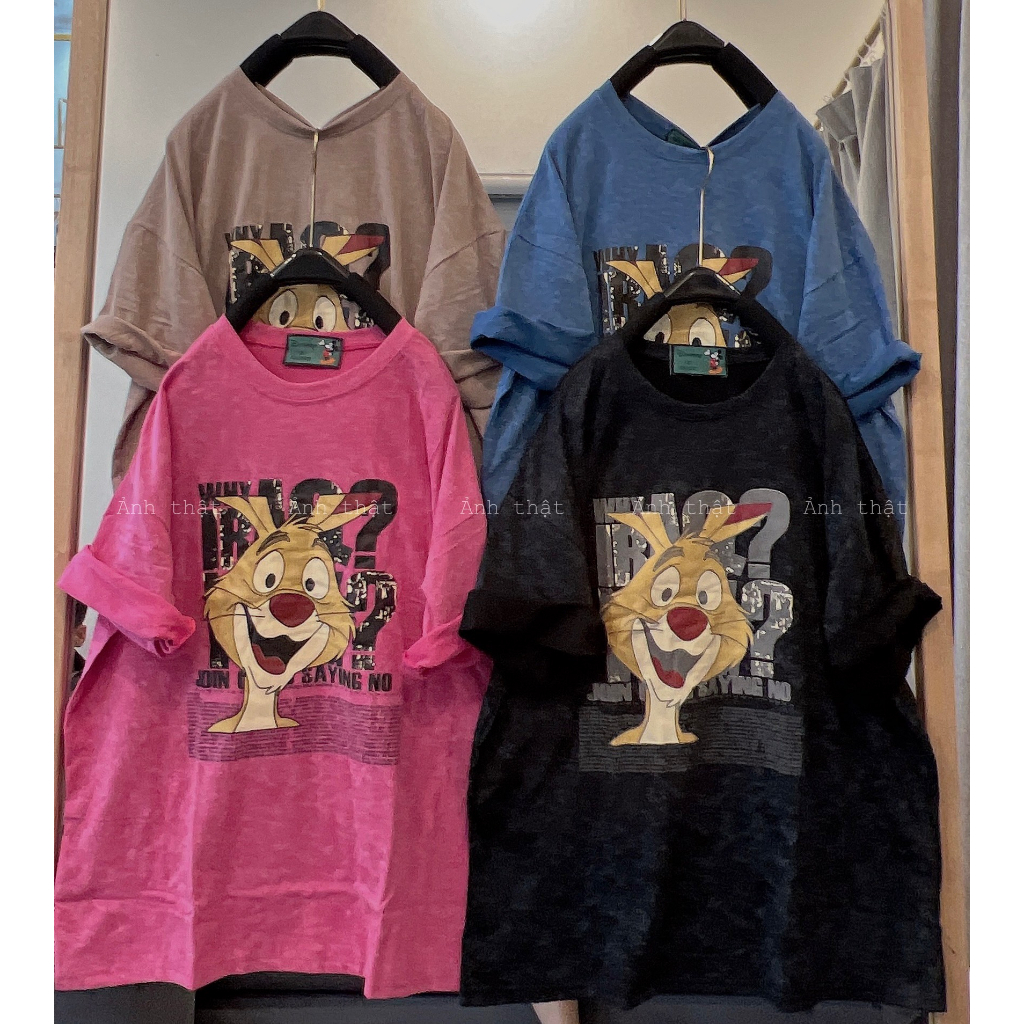 Áo Phong Loang 3158 Hihf tHỏ Chất Thun Giặt Dáng Rộng Tay Lỡ Nam Nữ Unisex - Áo Thun Ngắn Tay Bigsize