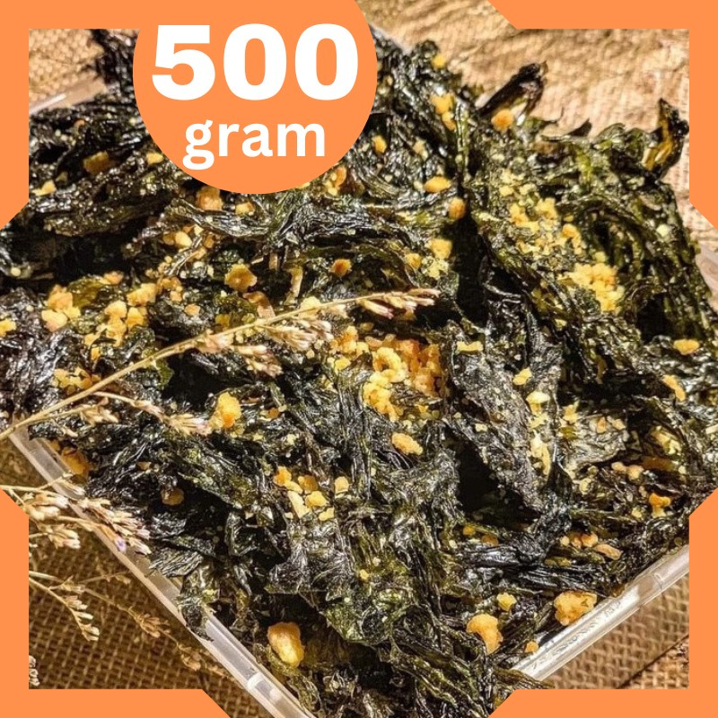 500g RONG BIỂN CHÁY TỎI (HÚT CHÂN KHÔNG)