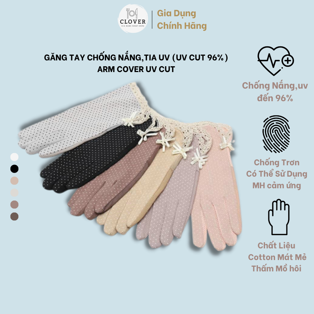 Găng tay chống nắng, chống tia UV toàn diện ARM COVER UV CUT nội địa Nhật chống tia uv dến 96% (UV CUT 96%)