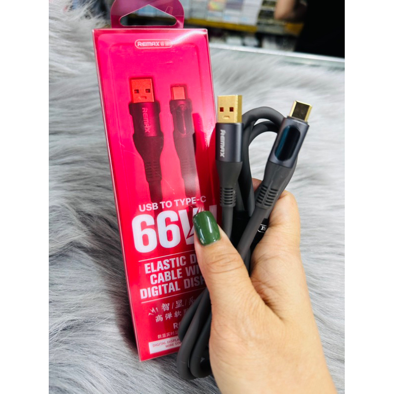 Cáp Sạc Nhanh 66w Mẩu Mới Có Led Báo Wach RC-C030 Chiều Dài Dây 1m