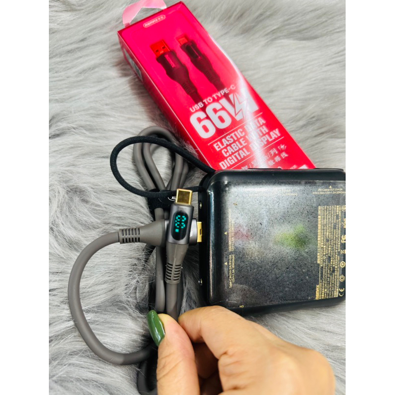 Cáp Sạc Nhanh 66w Mẩu Mới Có Led Báo Wach RC-C030 Chiều Dài Dây 1m