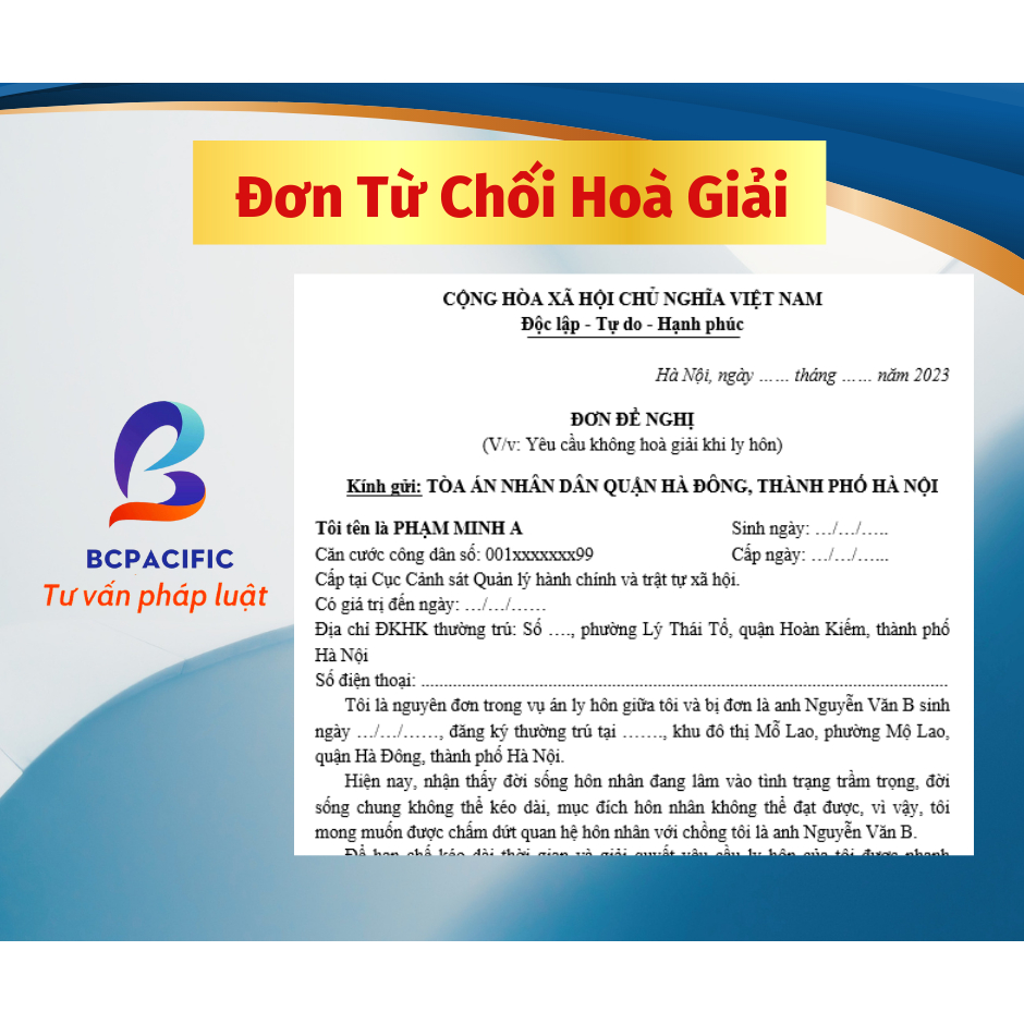 COMBO mẫu đơn ly hôn đơn phương mới nhất + Tài liệu hướng dẫn chi tiết của luật sư