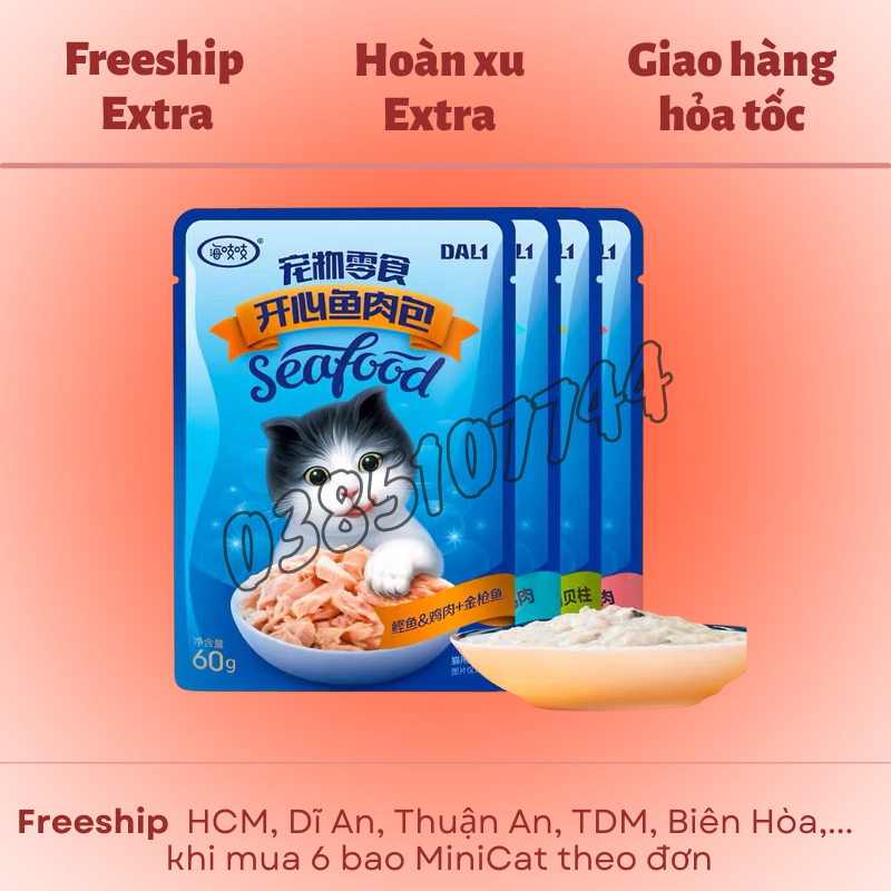 PATE SEAFOOD nhuyễn mịn cho meo meo