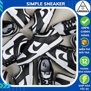 Giày Nike Dunk Low Panda Retro Chính Hãng 💙SIMPLE SNEAKER💙 Nike Dunk Low Panda White Black Thời Trang [DD1873-102]