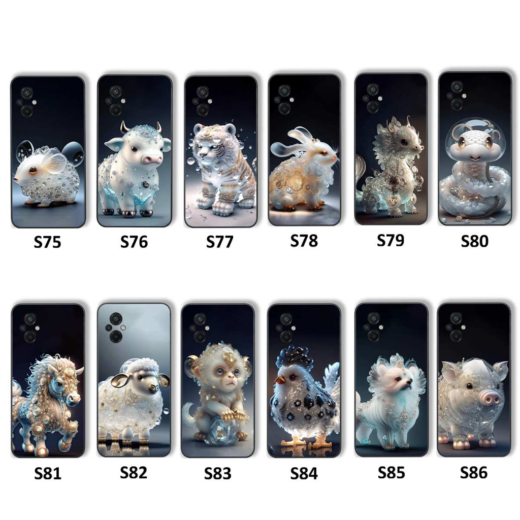 Ốp lưng Xiaomi Poco M5 4G hình 12 con giáp cute dễ thương, rẻ bền đẹp