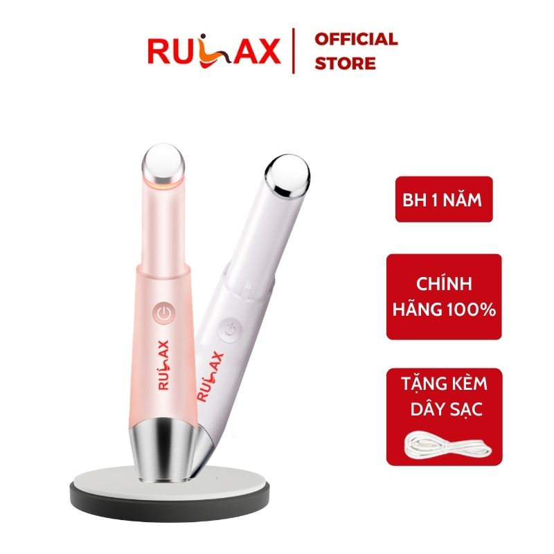 Máy Mát xa Trị Thâm Mắt RULAX Cầm Tay Đa Năng, Chế Độ Rung, Nhiệt Giúp Giảm Quầng Thâm, Bọng Mắt Và Mỏi Mắt