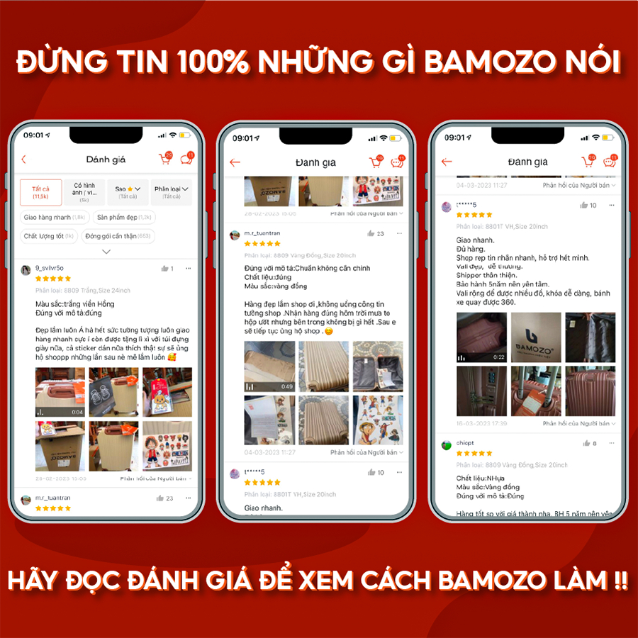 Vali Kéo Du Lịch Bamozo 8801 Bản Thường Size 20 Nhựa ABS Bền Đẹp Bảo Hành 5 Năm