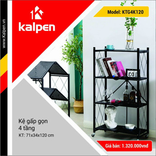 Kệ xếp gấp gọn thông minh kapen để lò nướng nồi chiên không dầu 3 tầng 4 tầng