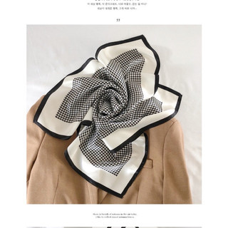 Khăn lụa vuông thời trang - phụ kiện thắt khăn, buộc tóc 70x70cm
