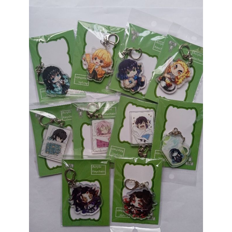 Móc khoá Kimetsu No Yaiba. KNY. Nguyên seal. Muichirou, Mitsuri, Rengoku, Zenitsu, Inosuke