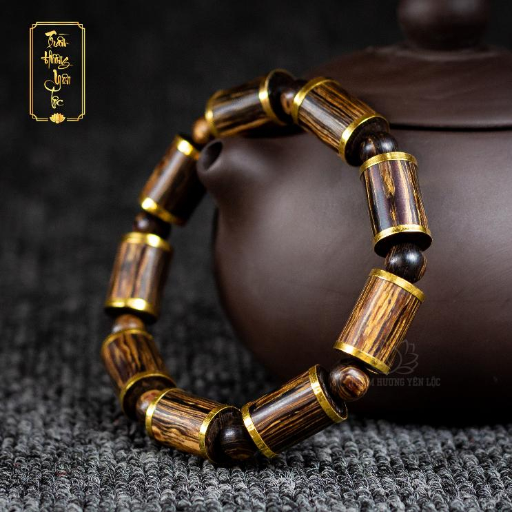 Vòng Trầm Sánh Chìm Bọc V 8k, size 10mm 12mm cho Nam