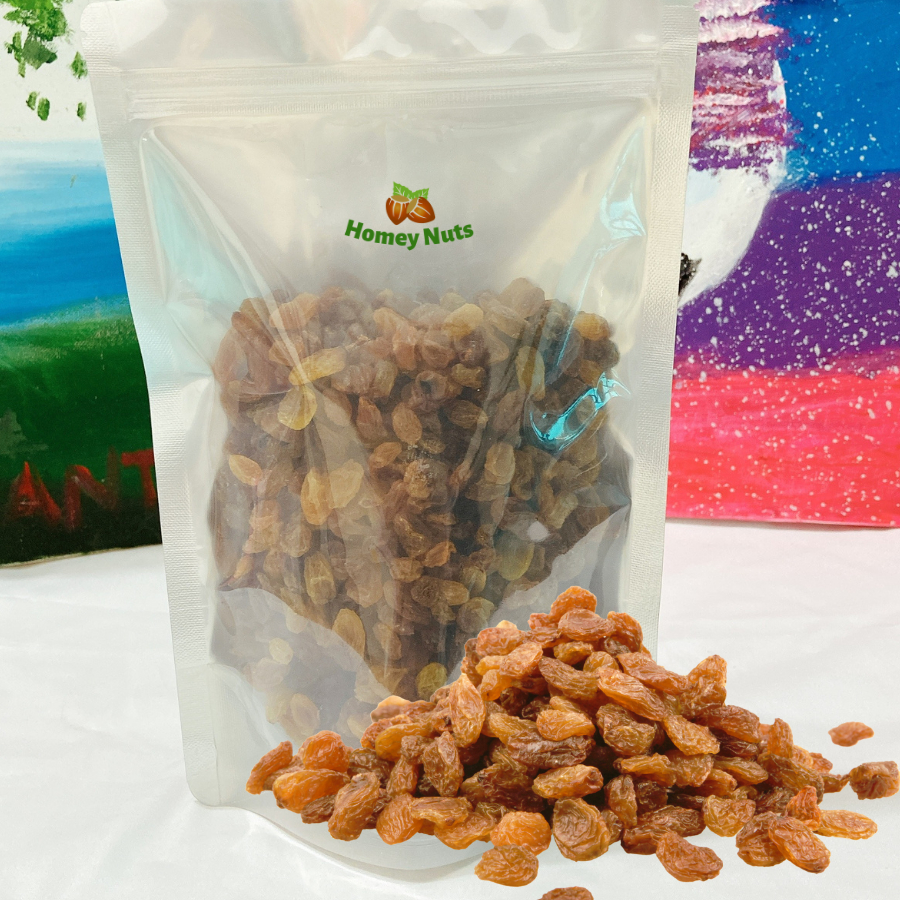 Nho Nâu Ấn Độ sấy dẻo, thơm ngon, ít ngọt Hoa quả sấy Homey Nuts