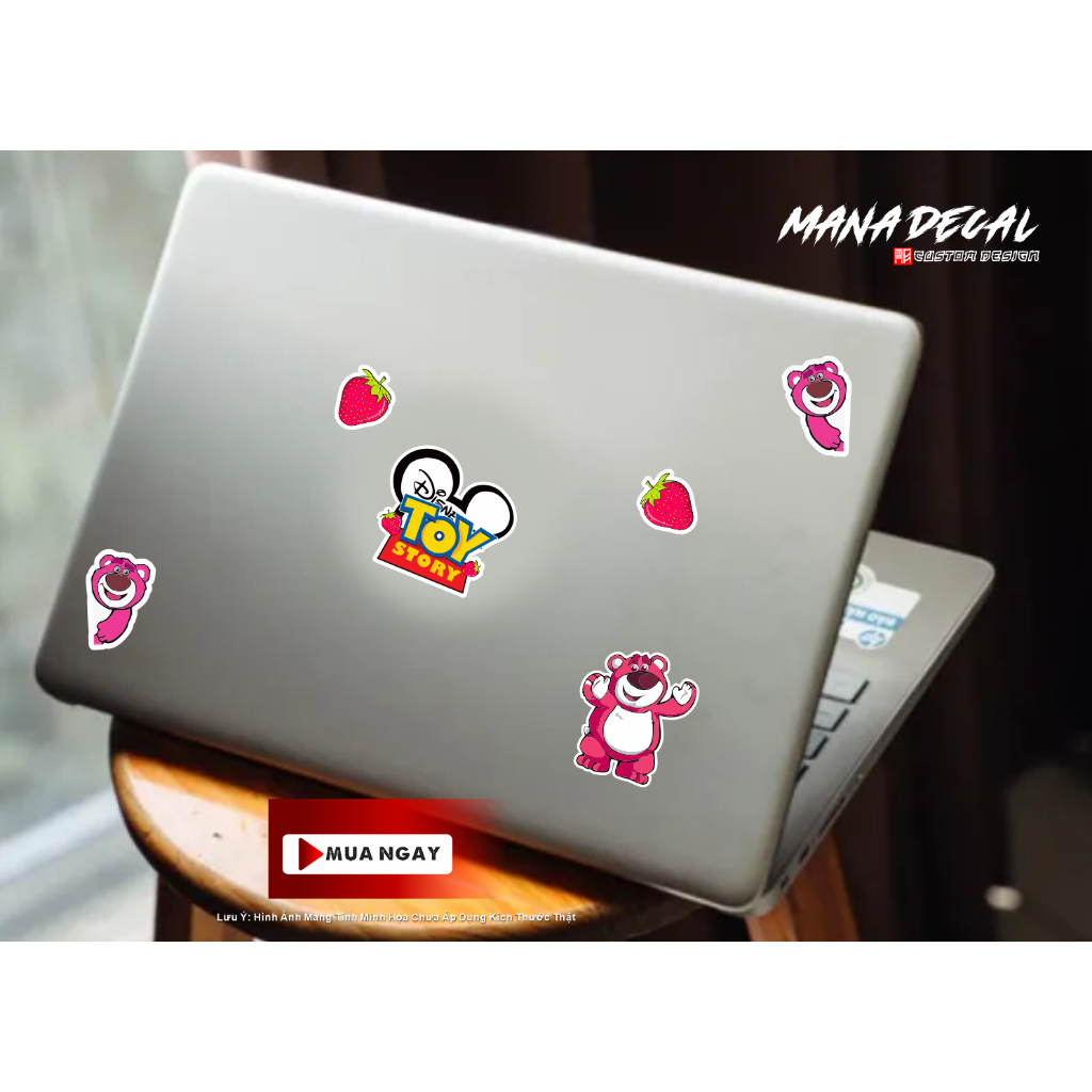 Set tem logo sticker Gấu Lotso