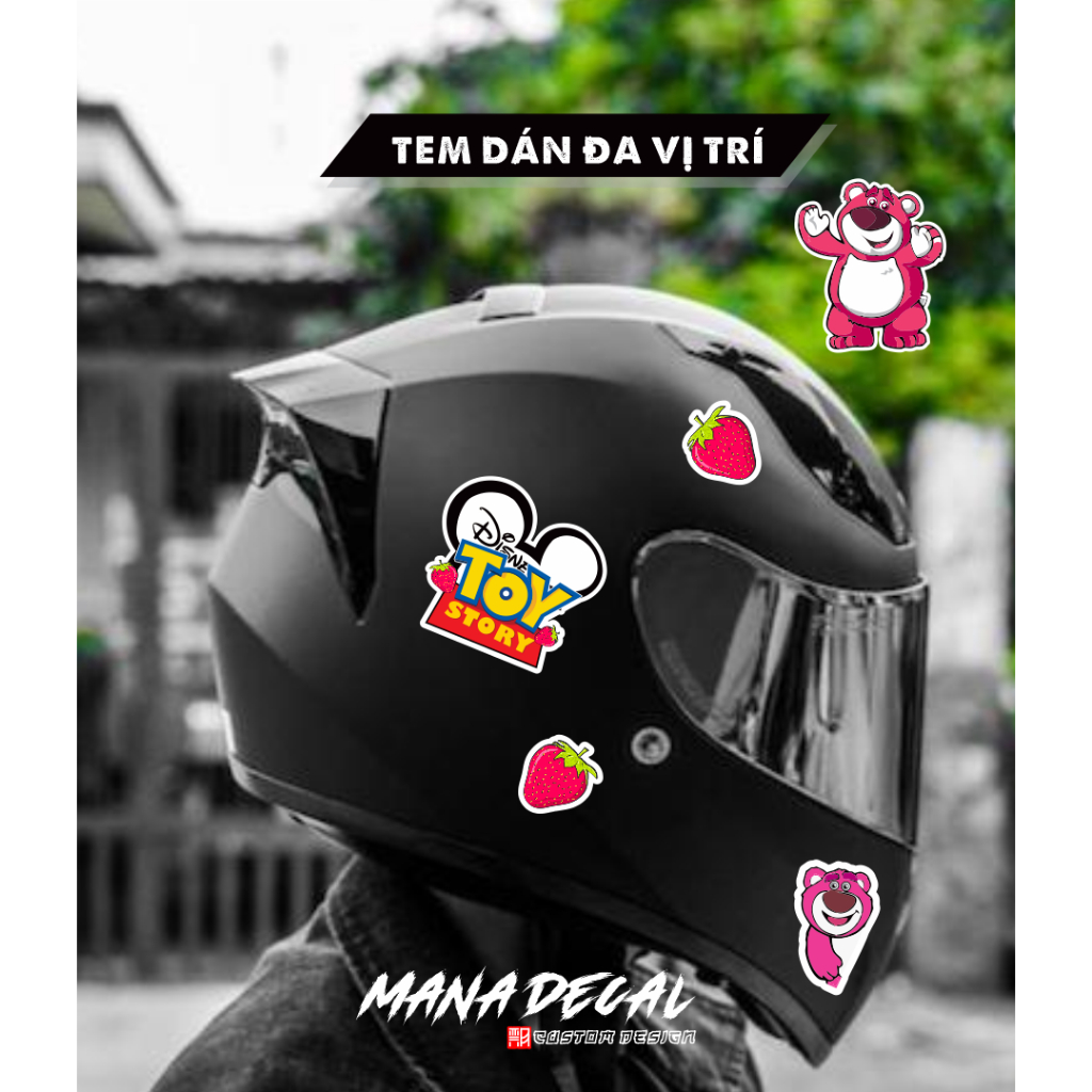 Set tem logo sticker Gấu Lotso