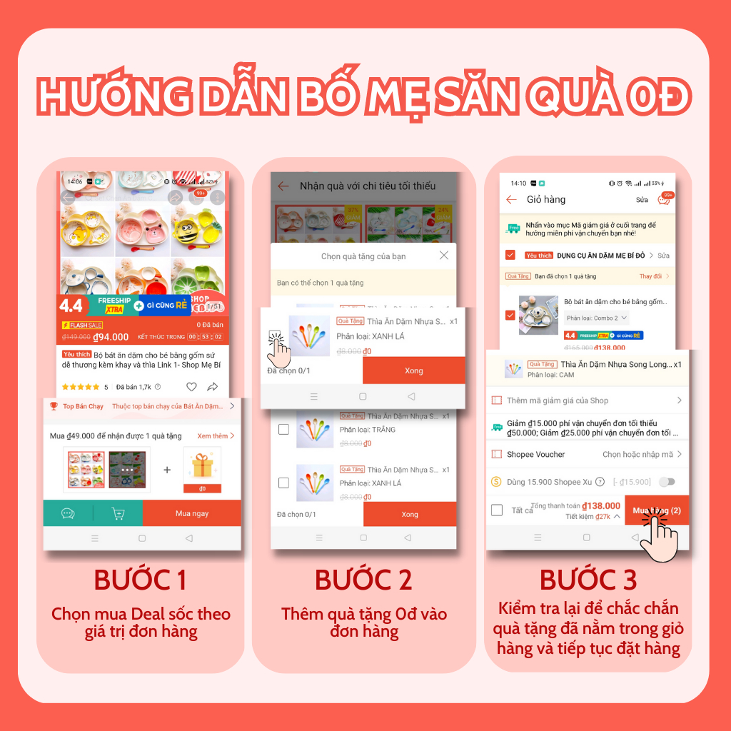 Bộ bát ăn dặm cho bé bằng gốm sứ nhiều màu dễ thương kèm khay và tặng thìa Link 3- Shop Mẹ Bí Đỏ