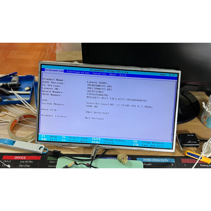 Thay màn hình laptop 15.6 inch led dày 40 pin cũ còn khá đẹp
