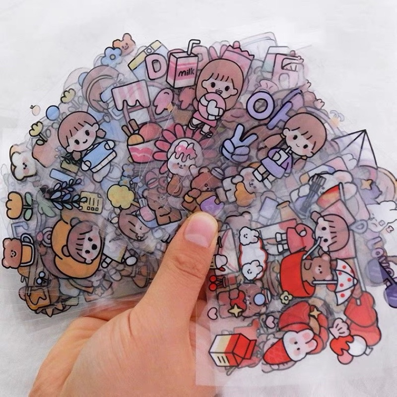 Miếng Dán Sticker Họa Tiết Hoạt Hình Trang Trí