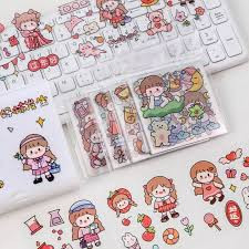 Miếng Dán Sticker Họa Tiết Hoạt Hình Trang Trí