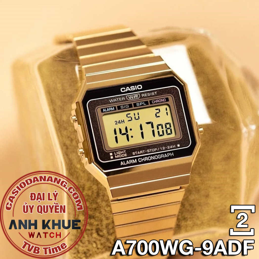 Đồng hồ unisex dây kim loại Casio chính hãng A700 Series