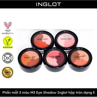 Phấn mắt 3 màu M3 Eye Shadow Inglot hộp tròn dạng lì
