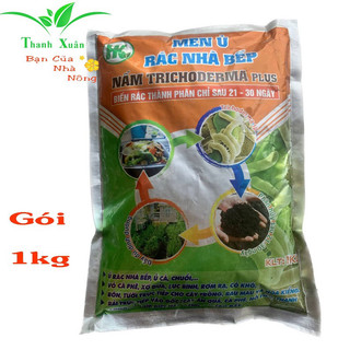 Men ủ rác nhà bếp- rác gia đình nấm trichoderma thành phân hữu cơ sau 21-30 ngày gói 1kg