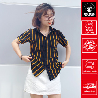 Áo sơ mi nữ tay ngắn siêu hót , chất mềm mịn
