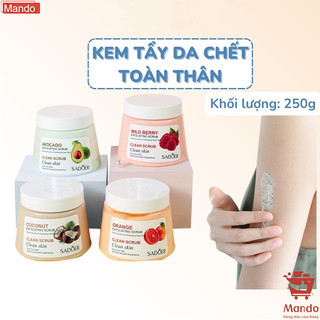  Tẩy da chết SADOER tẩy tế bào chết body hoa quả sạch sâu và trắng sáng 250g 