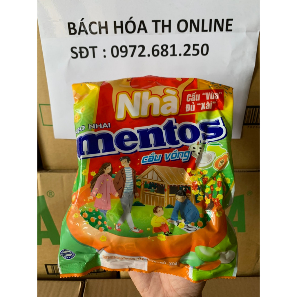 Kẹo Nhai mentos Cầu Dừa Đủ Xài 240g