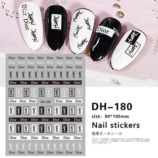Sticker thương hiệu ysl dán móng