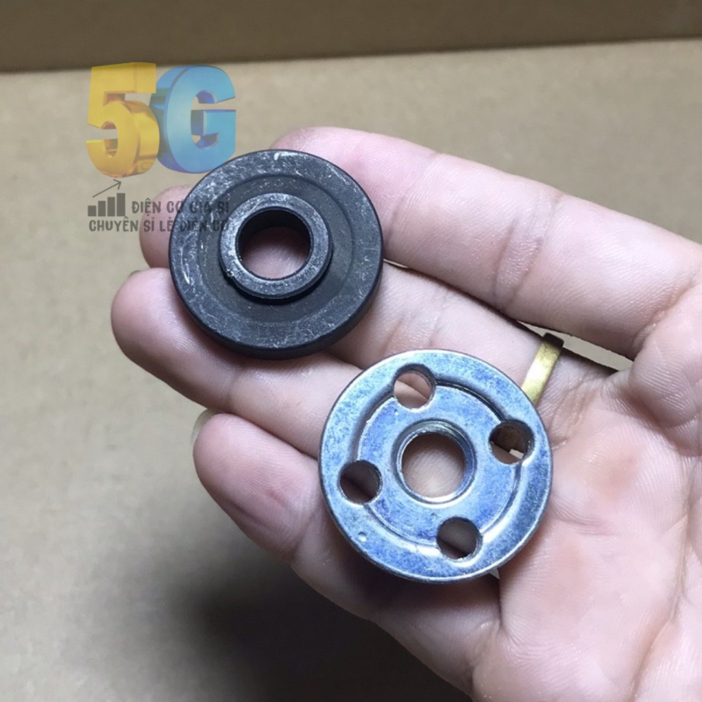 Tán Đá Kẹp Lưỡi Đá Mài Máy Cắt Cầm Tay 100mm Có Đường Kính Trục Ren 10mm Loại Tốt