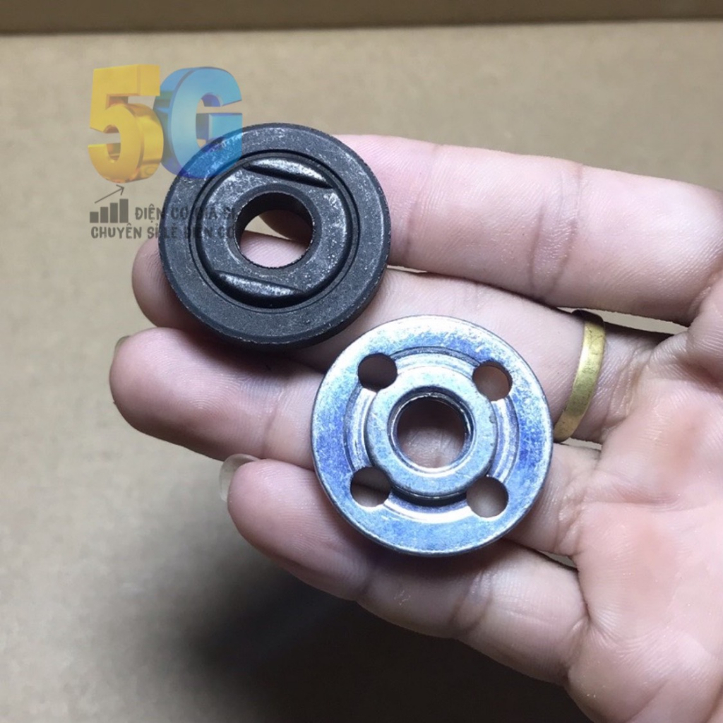 Tán Đá Kẹp Lưỡi Đá Mài Máy Cắt Cầm Tay 100mm Có Đường Kính Trục Ren 10mm Loại Tốt