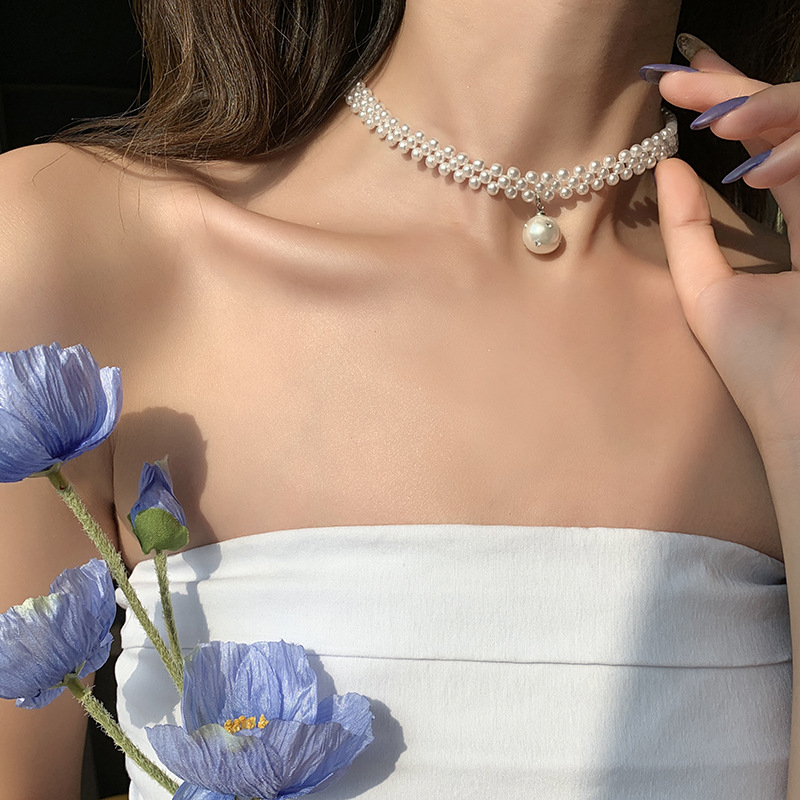 Choker 1 tầng đính đá sáng
