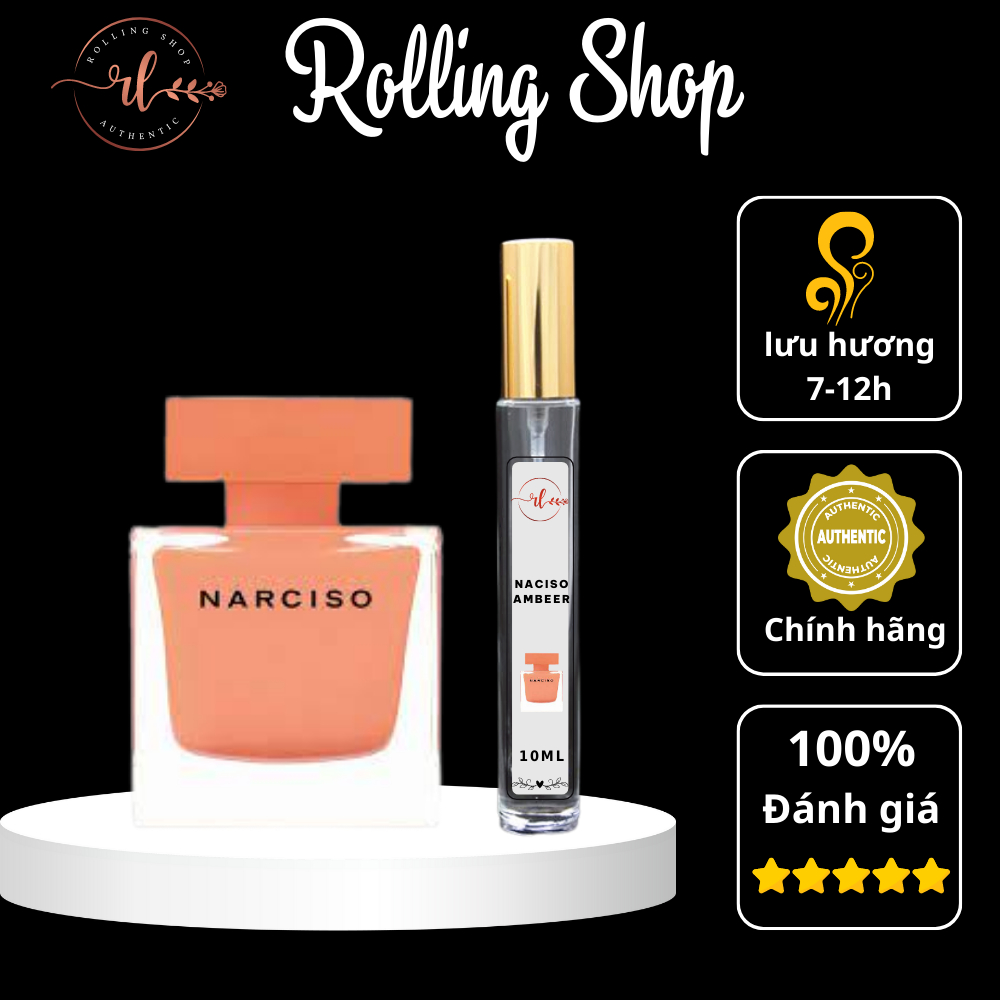 Nước Hoa Chiết Nữ Quyến Rũ Sang Trọng Narciso Ambree EDP 10ml - Rolling Shop