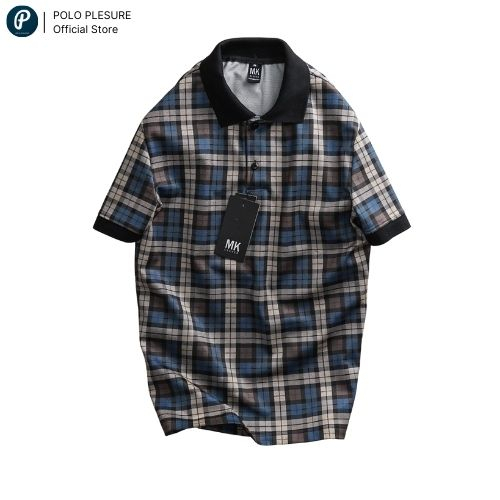 Áo polo nam họa tiết kẻ Uwell POLO PLEASURE, Chất vải umi cotton dày dặn, mền mịn chống nhăn nhàu tuyệt đối