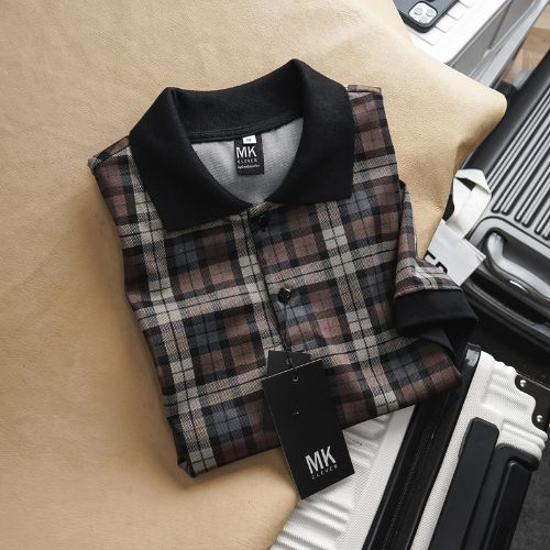 Áo polo nam họa tiết kẻ Wild Polo Pleasure, Chất vải umi cotton dày dặn, mền mịn chống nhăn nhàu tuyệt đối