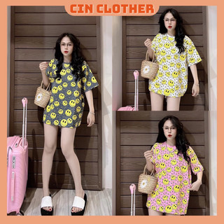 Áo Phông Mặt Cười Dr.ew Mẫu Mới Chất Cotton Mịn Phom Rộng Dấu Quần Cin Clother