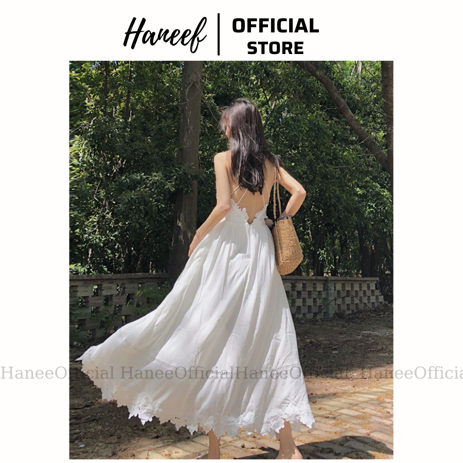 Đầm maxi, váy maxi, đầm hai dây, váy hai dây hở lưng mặc đi biển gợi cảm đi biển dành cho nữ