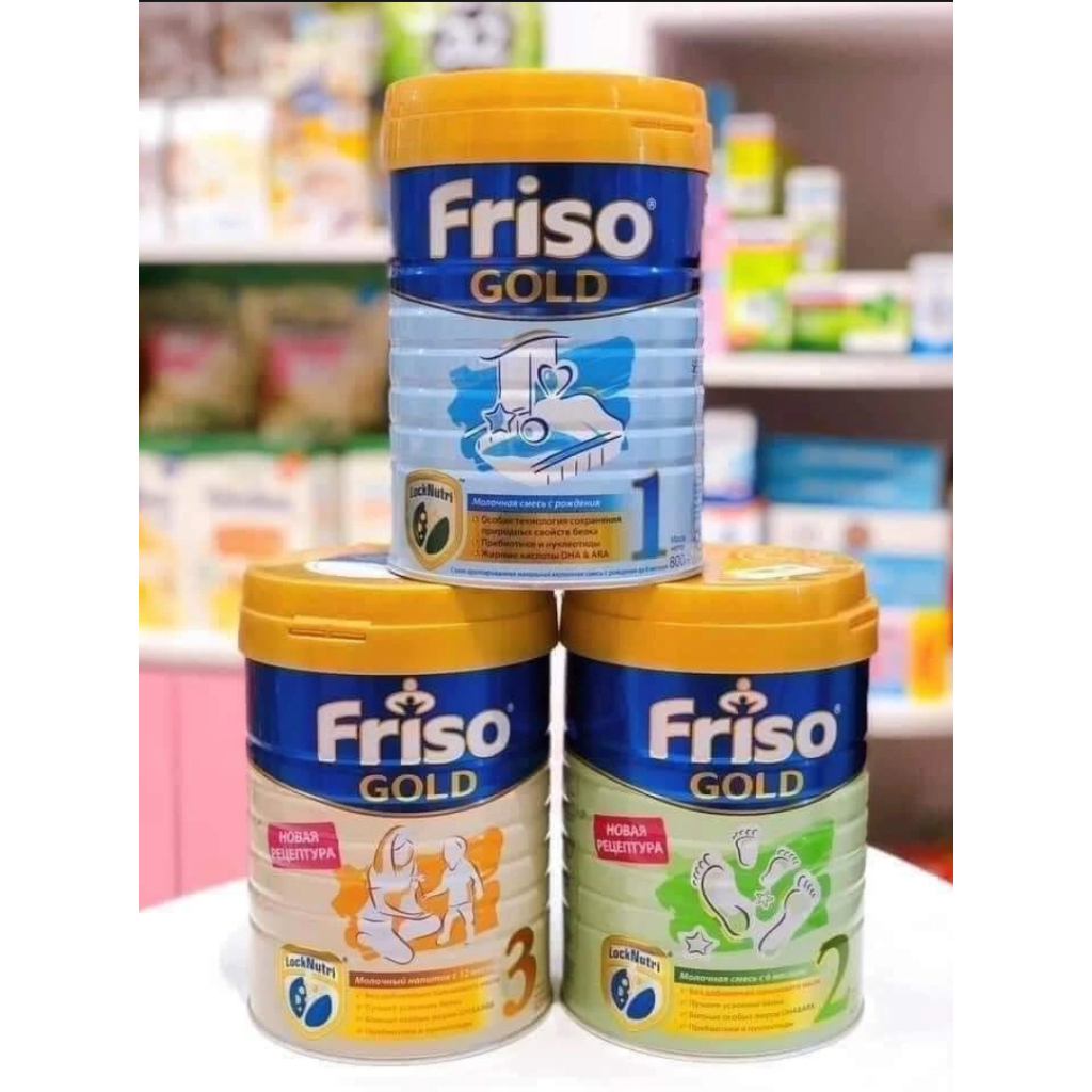 SỮA BỘT FRISO GOLD NGA SỐ 1-2-3 LON 800G DATE 11/2023
