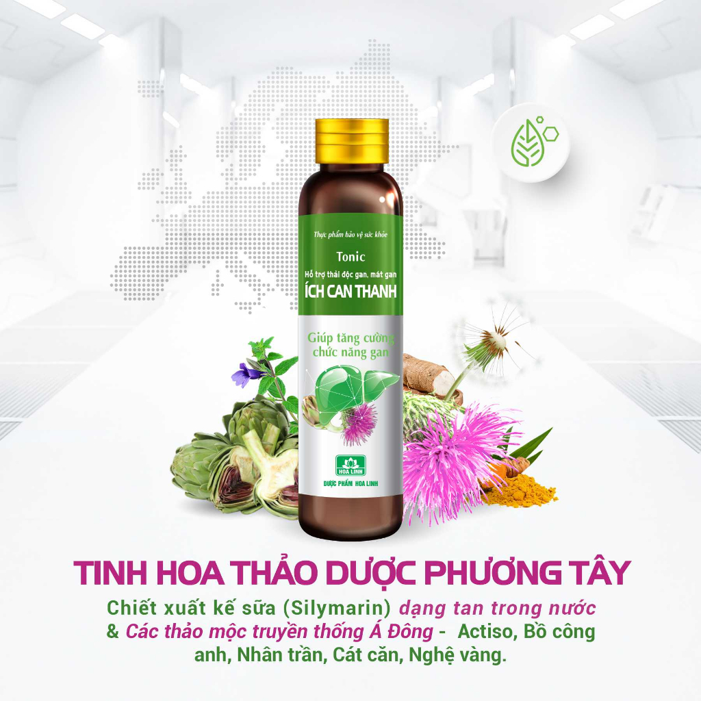 {MỚI} COMBO 2 hộp Ích Can Thanh: Chỉ 1 lọ mỗi ngày, khỏe gan, tăng thải độc, thanh lọc cơ thể (2 Hộp x 12 lọ x 20ml)