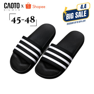 Dép Big Size Nam 45 46 47 48 - Dép Quai Ngang Big Size Nam [CHÍNH HÃNG] Đen Sọc Trắng