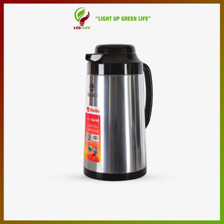 Phích Đựng Nước Nóng Rạng Đông 1 lít thân INOX cao cấp có nút ấn - RD 1040 ST2-1L