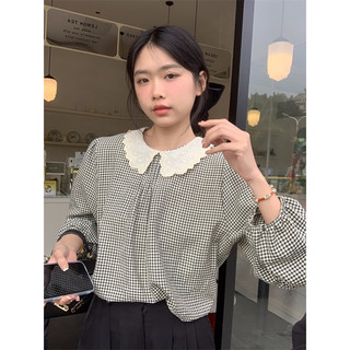Áo sơ mi cổ ren bẻ hàn