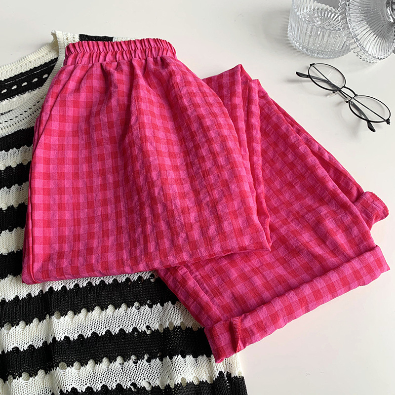 Quần dài caro đũi, lưng thun NEONVN, chất đũi mềm mại,co giãn không nhăn, lưng thun co giãn thoãi mái