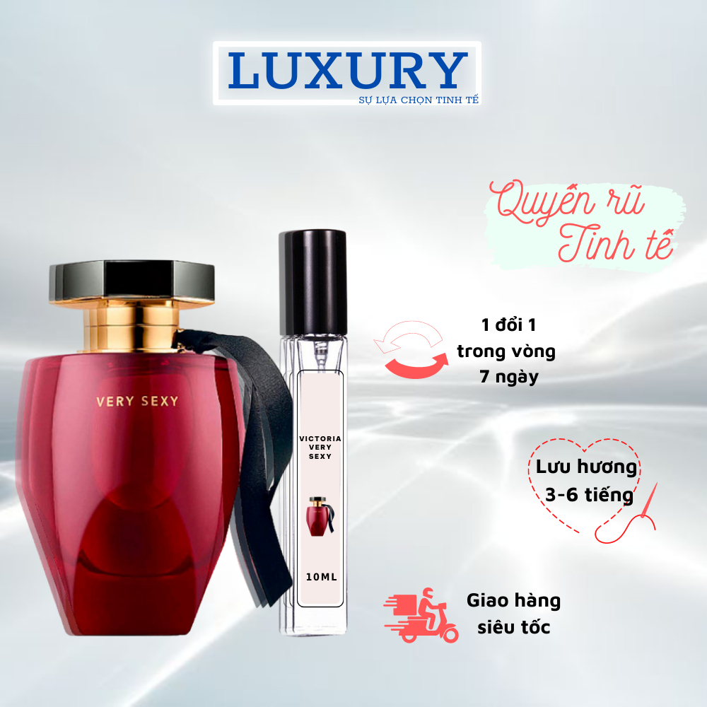 [CHÍNH HÃNG] Nước Hoa Nữ Victoria Secret Very Sexy 2018 Mẫu Dùng Thử Chiết 10ml. QUYẾN RŨ_SIÊU NGỌT NGÀO_CUỐN HÚT